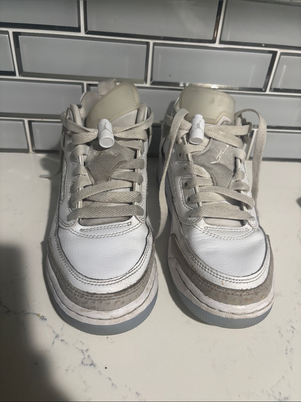 Jordan Spizike Low Sneakers White/Neutral Grey Sz Y4